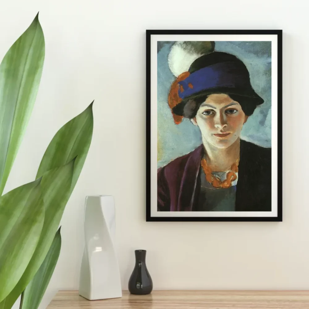 Pintar por números Retrato de Elisabeth, esposa del artista, con sombrero – foto 4