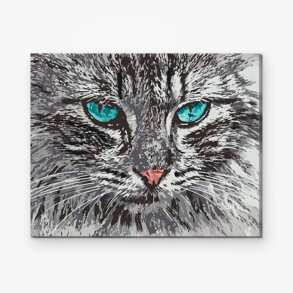 Pintar por Números - Retrato de gato