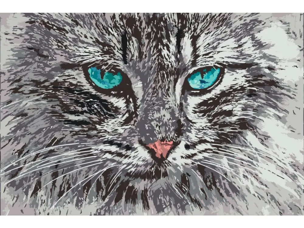 Pintar por números Retrato de gato – foto 2