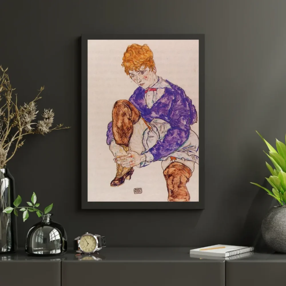 Pintar por números Retrato de la esposa del artista sujetando su pierna – foto 3