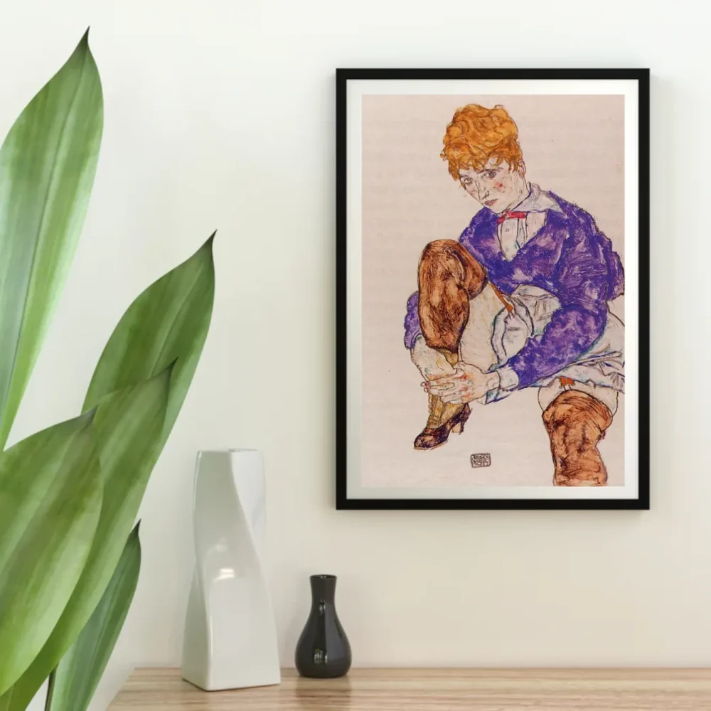 Pintar por números Retrato de la esposa del artista sujetando su pierna – foto 4