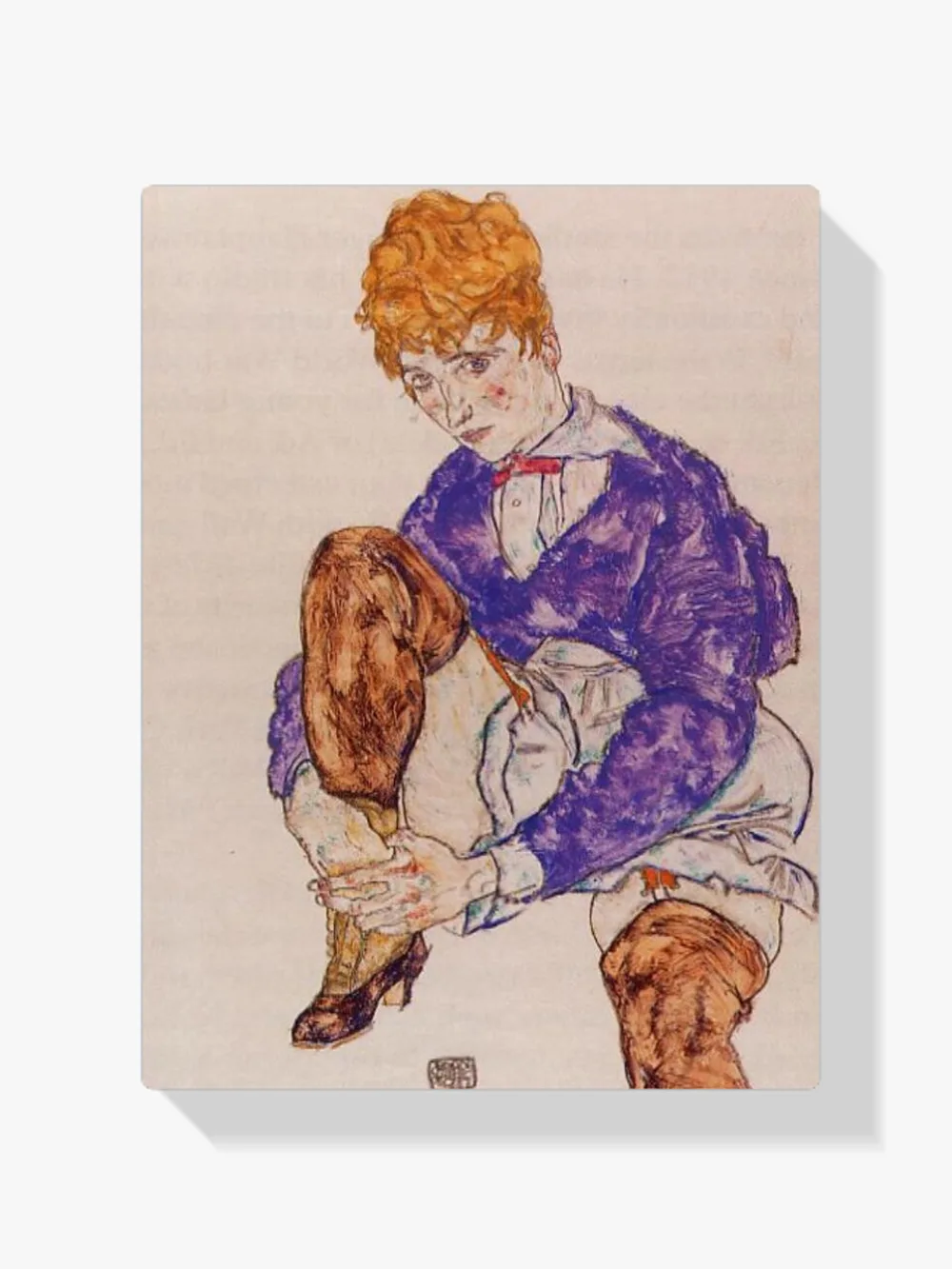 Pintar por números Retrato de la esposa del artista sujetando su pierna