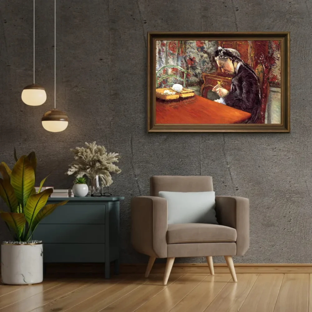 Pintar por números Retrato de Madame Boissière tejiendo – foto 2