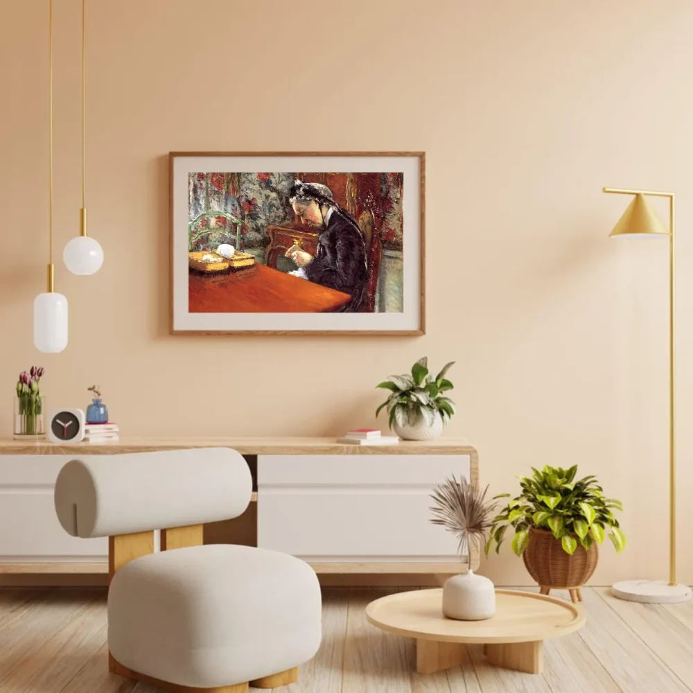Pintar por números Retrato de Madame Boissière tejiendo – foto 3