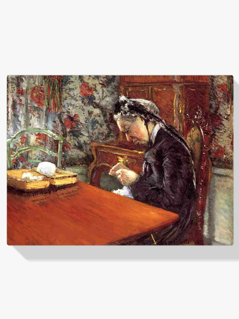 Pintar por números Retrato de Madame Boissière tejiendo