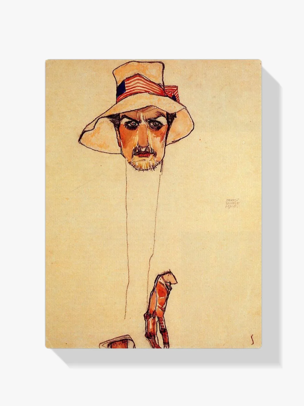 Pintar por números Retrato de un hombre con sombrero flexible