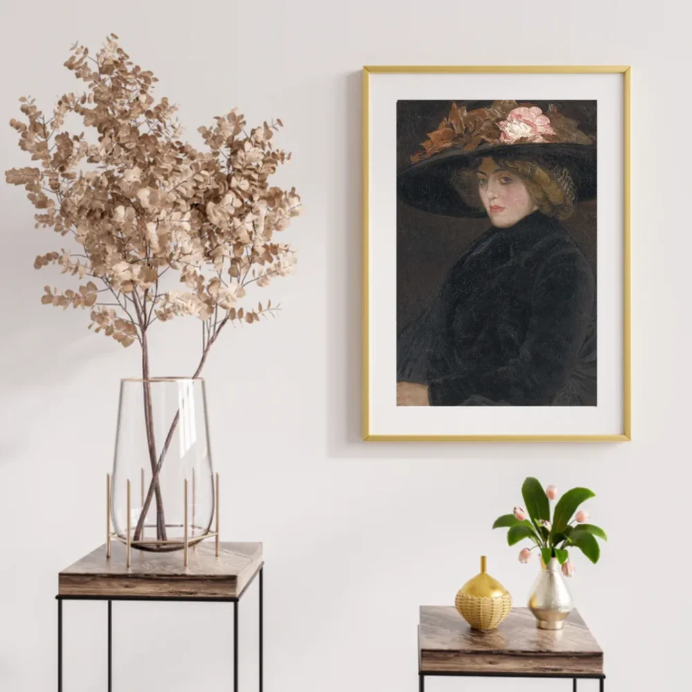Pintar por números Retrato de una dama elegante con sombrero – foto 2