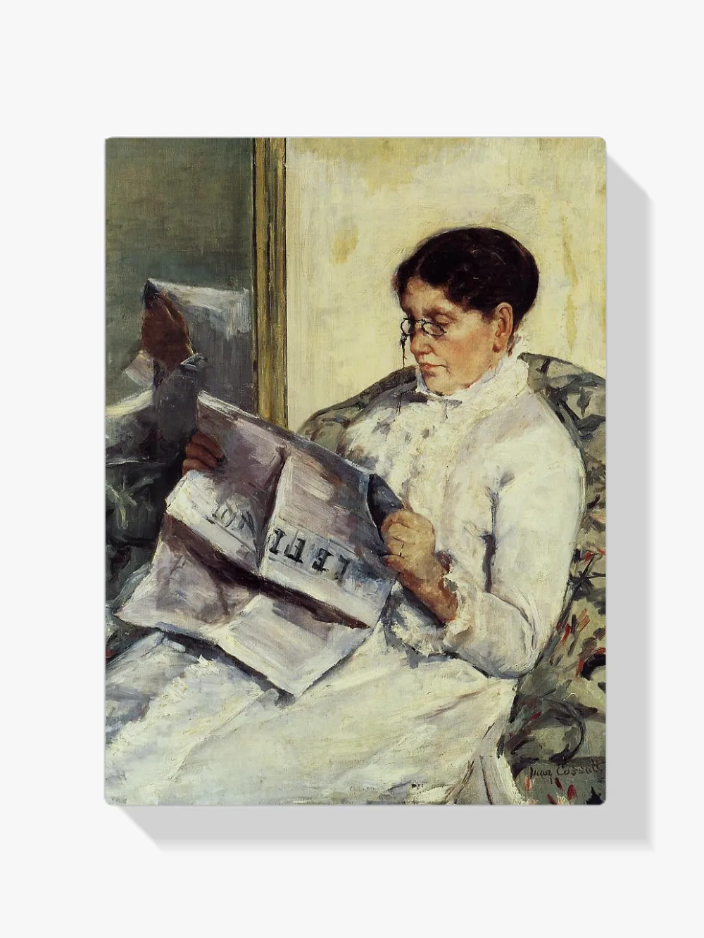 Pintar por números Retrato de una dama leyendo Le Figaro