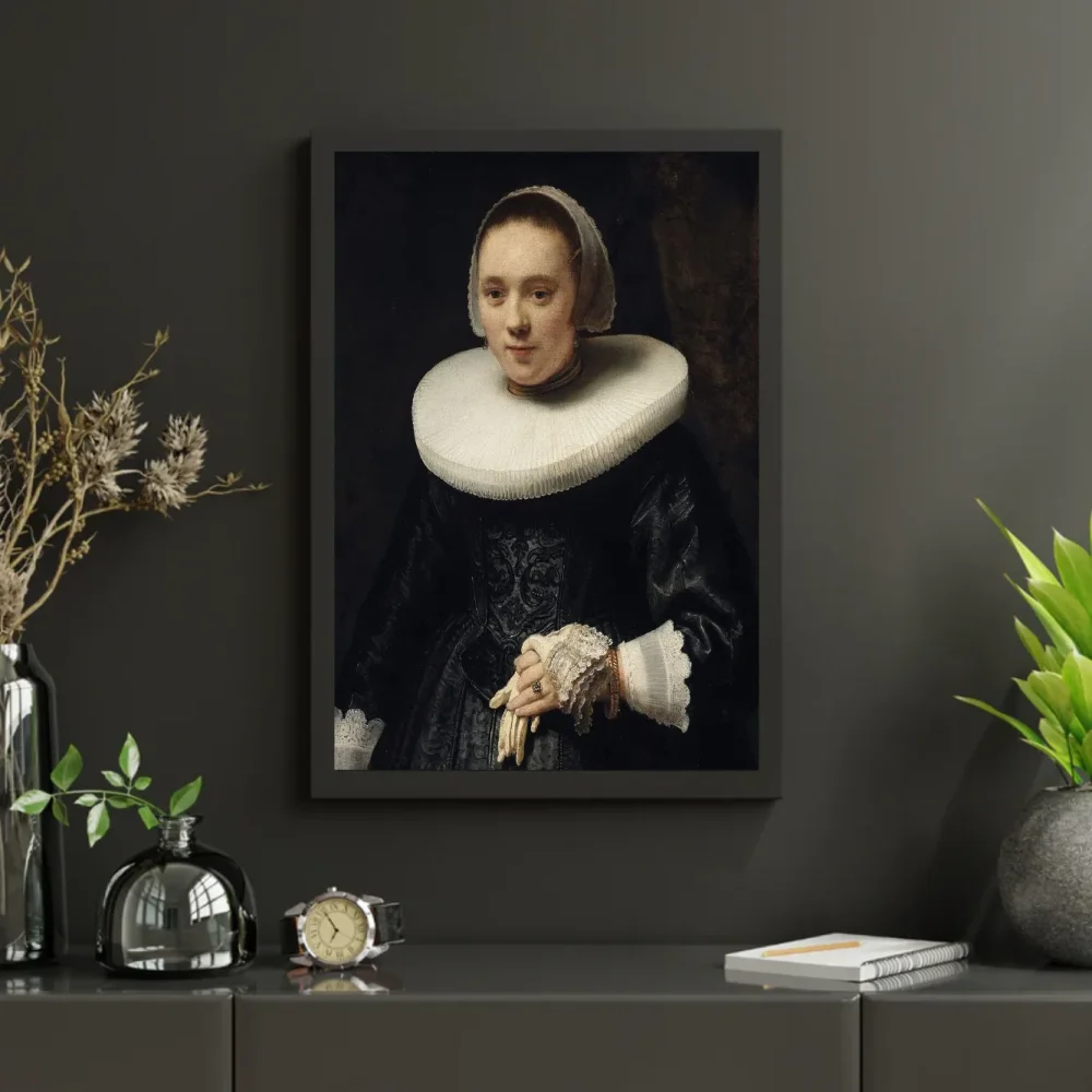 Pintar por números Retrato de una mujer con guantes – foto 3