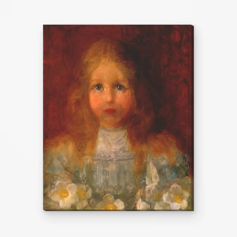 Pintar por Números - Retrato de una niña con flores