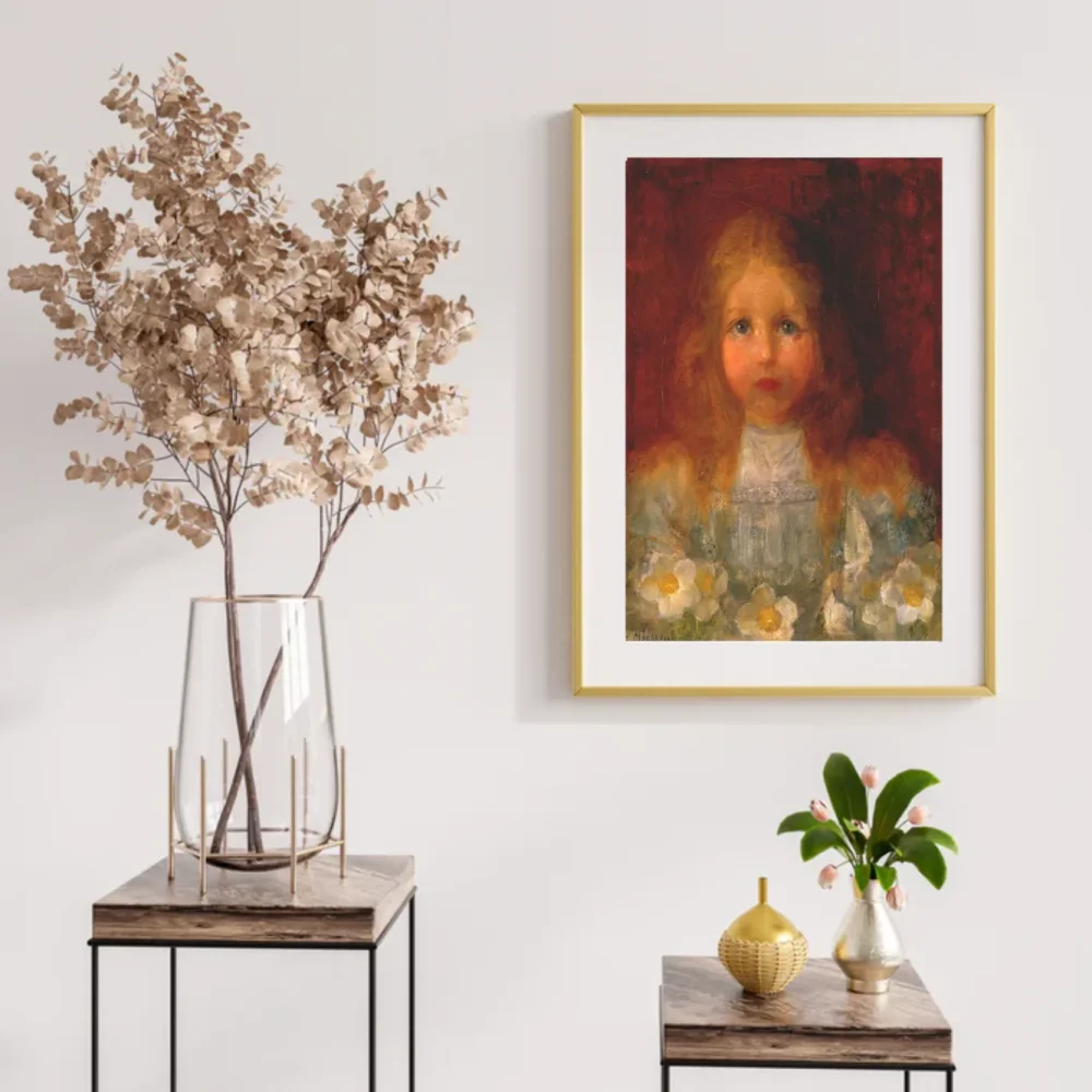 Pintar por números Retrato de una niña con flores – foto 2