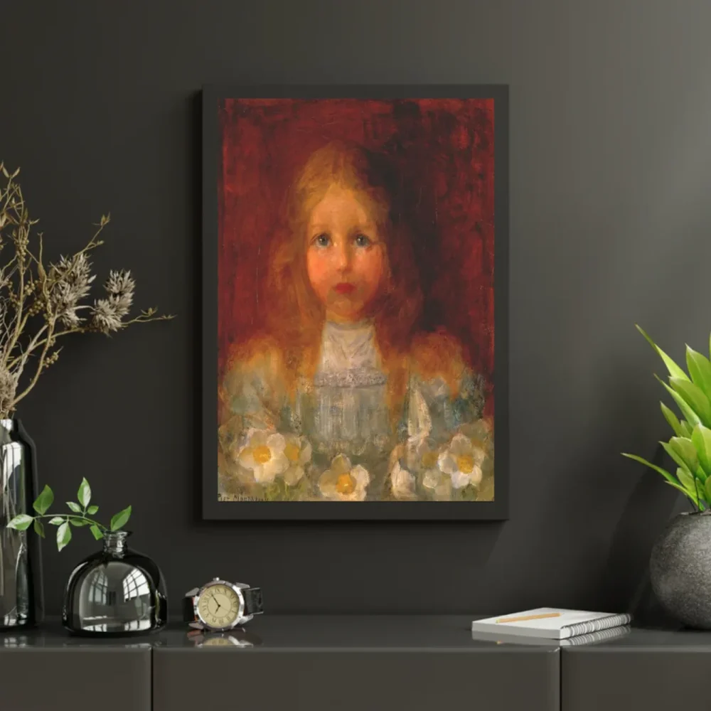Pintar por números Retrato de una niña con flores – foto 3