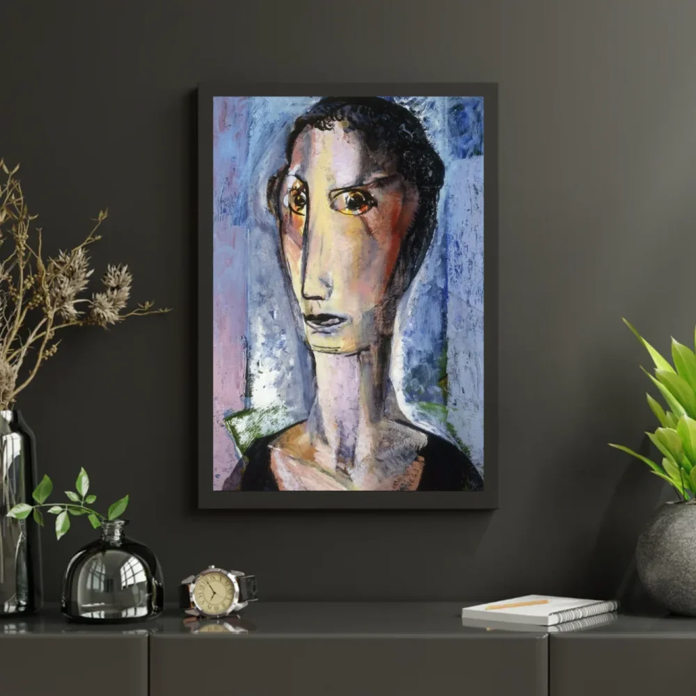Pintar por números Retrato de una niña con fondo gris – foto 3