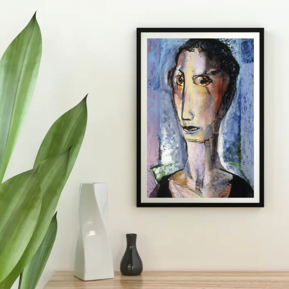 Pintar por números Retrato de una niña con fondo gris – foto 4