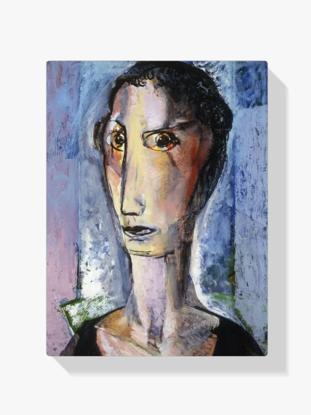 Pintar por números Retrato de una niña con fondo gris