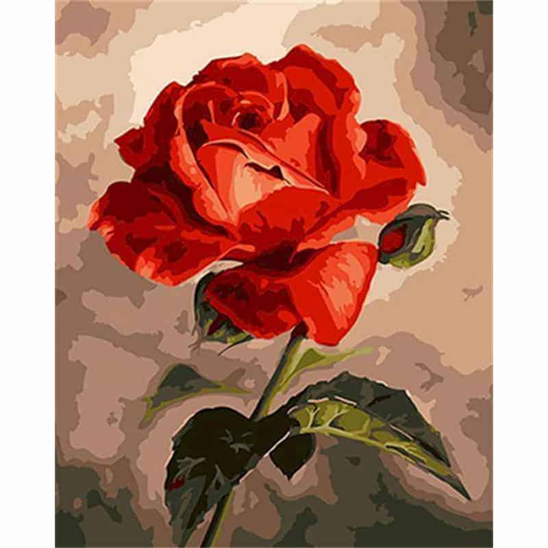 Pintar por números Rosa abstracta – foto 3