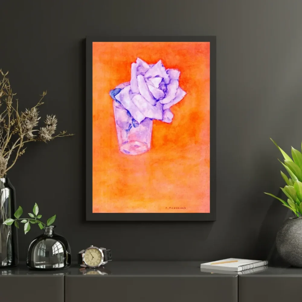 Pintar por números Rosa blanca en un vaso – foto 3