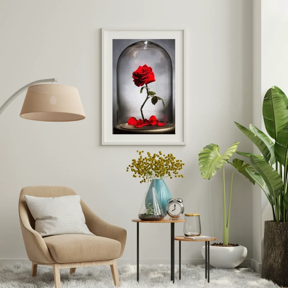 Pintar por números Rosa en un jarrón – foto 3