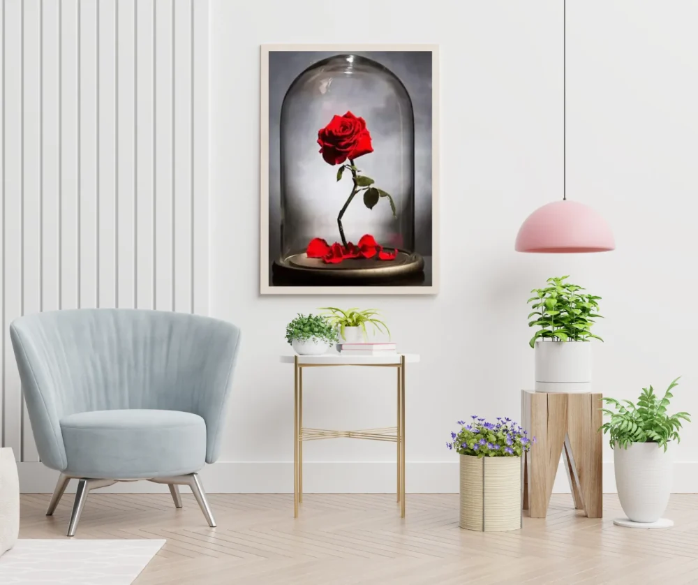 Pintar por números Rosa en un jarrón – foto 5