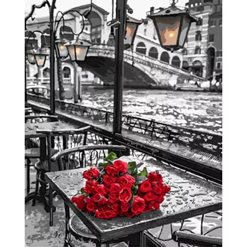 Pintar por números Rosas en la ciudad – foto 2