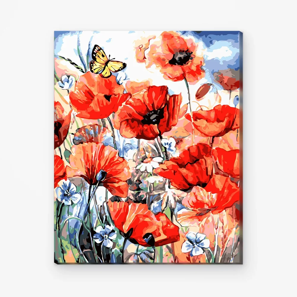 Pintar por Números - Rosas en un campo