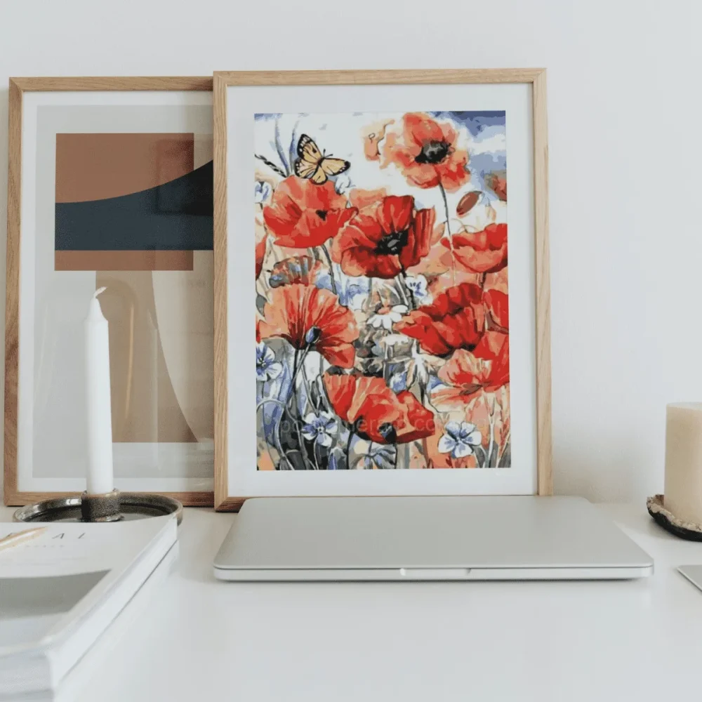 Pintar por números Rosas en un campo – foto 2
