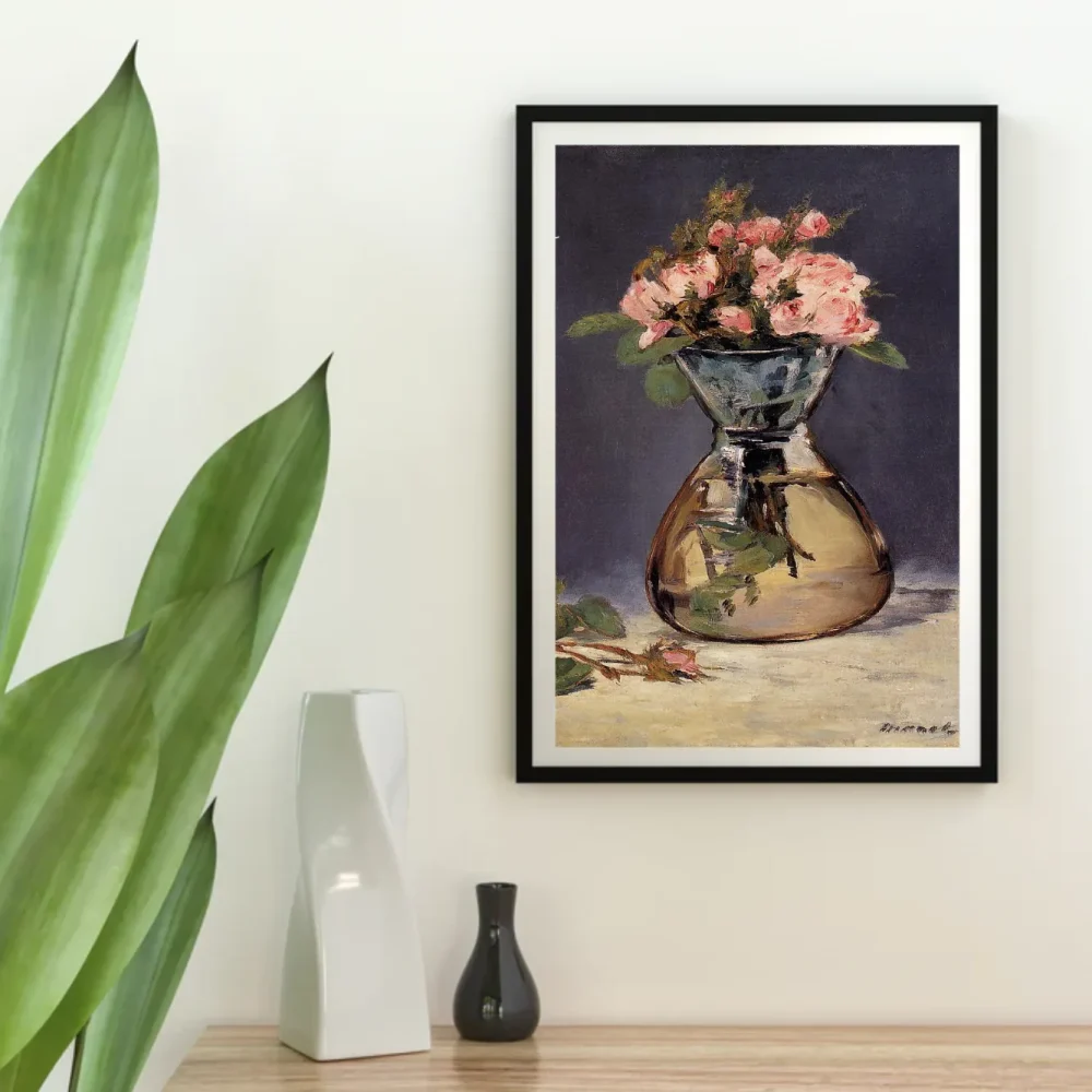 Pintar por números Rosas musgosas en un jarrón – foto 4