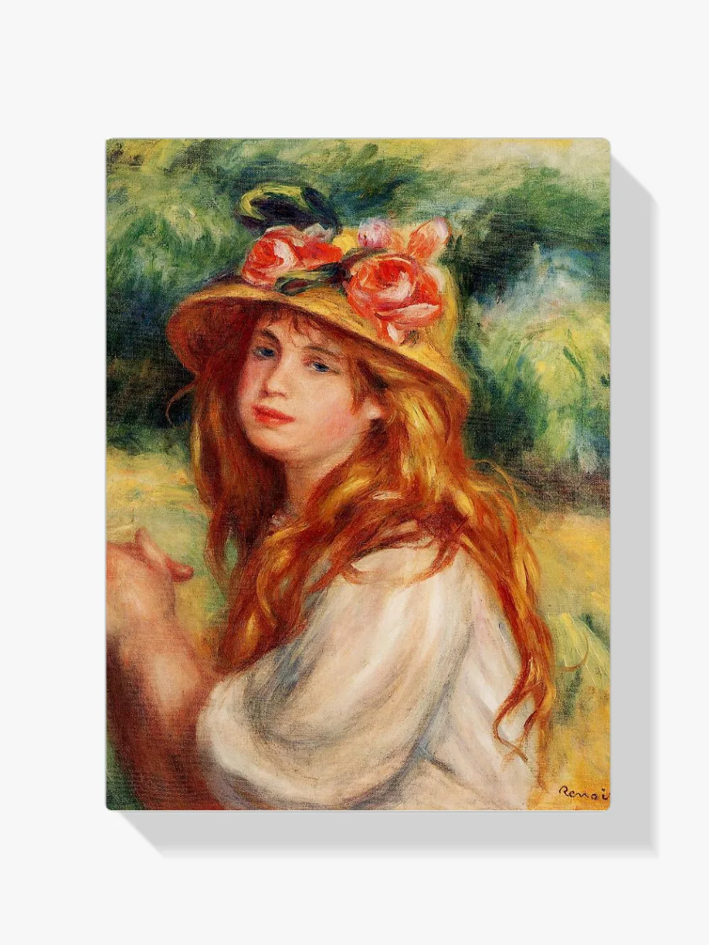 Pintar por números Rubia con sombrero de paja