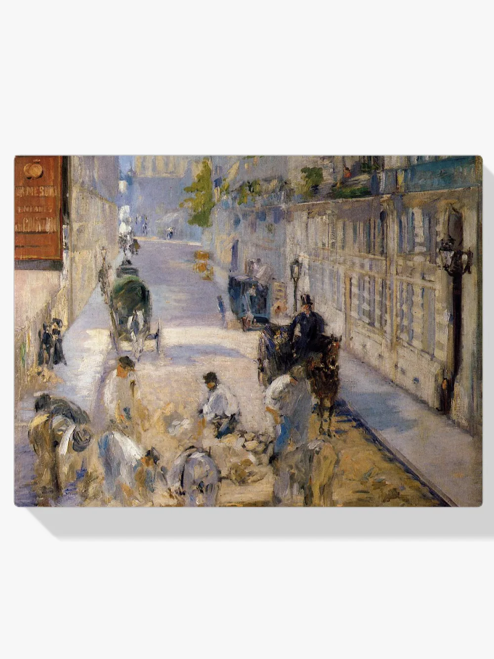Pintar por números Rue Mosnier con peones camineros