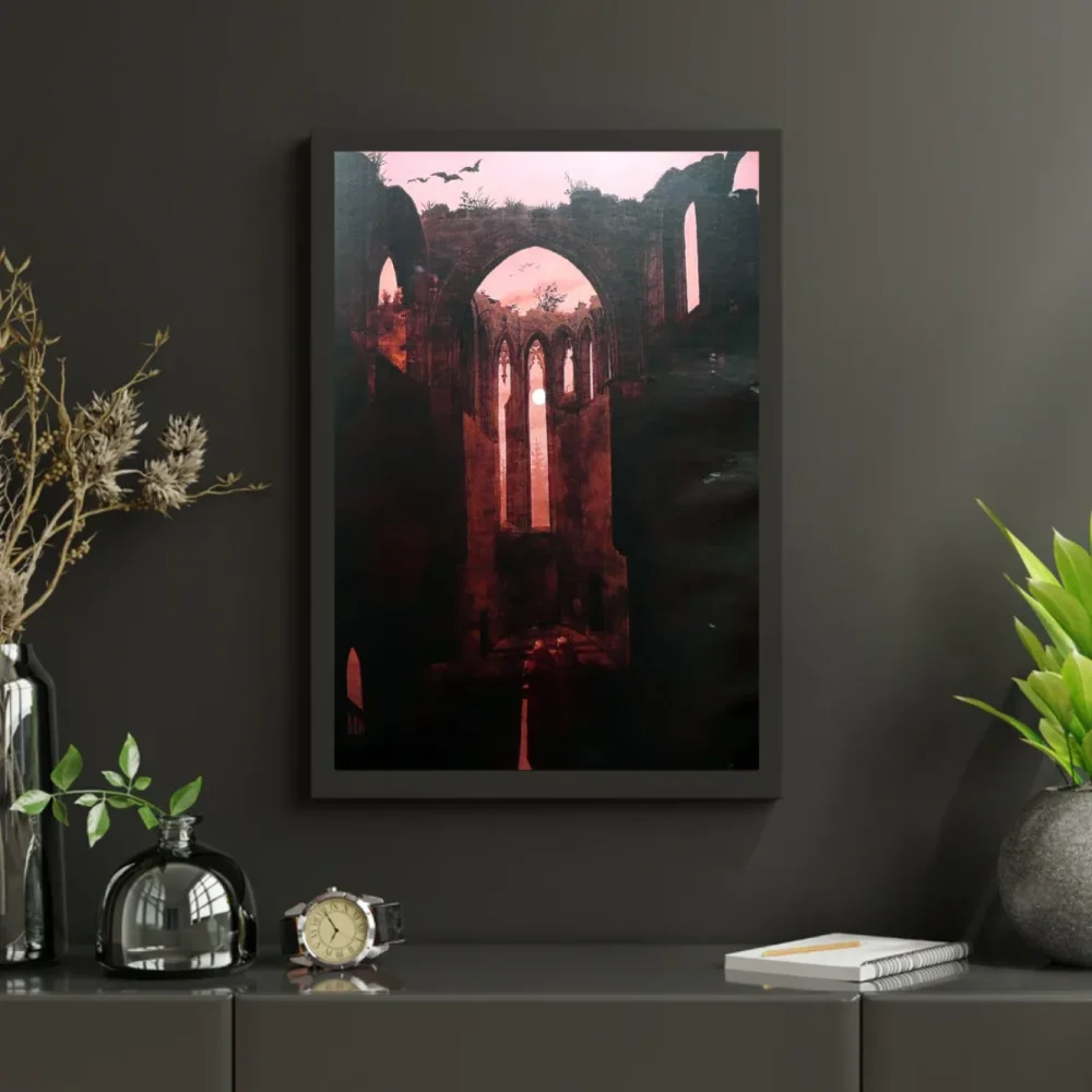 Pintar por números Ruina de Oybin a la luz de la luna – foto 3
