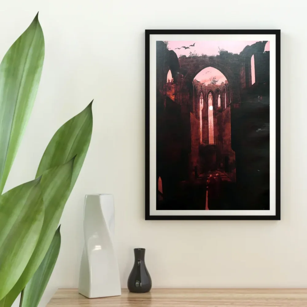 Pintar por números Ruina de Oybin a la luz de la luna – foto 4