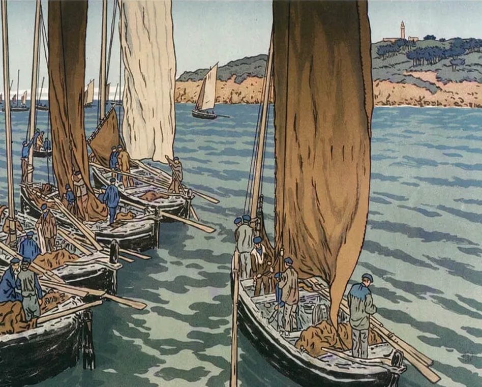 Pintar por números Salida de barcos en Tréboul – foto 2