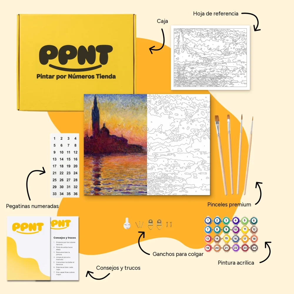 Pintar por Números - San Giorgio Maggiore al anochecer