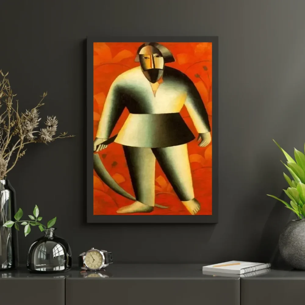 Pintar por números Segador sobre fondo rojo – foto 3