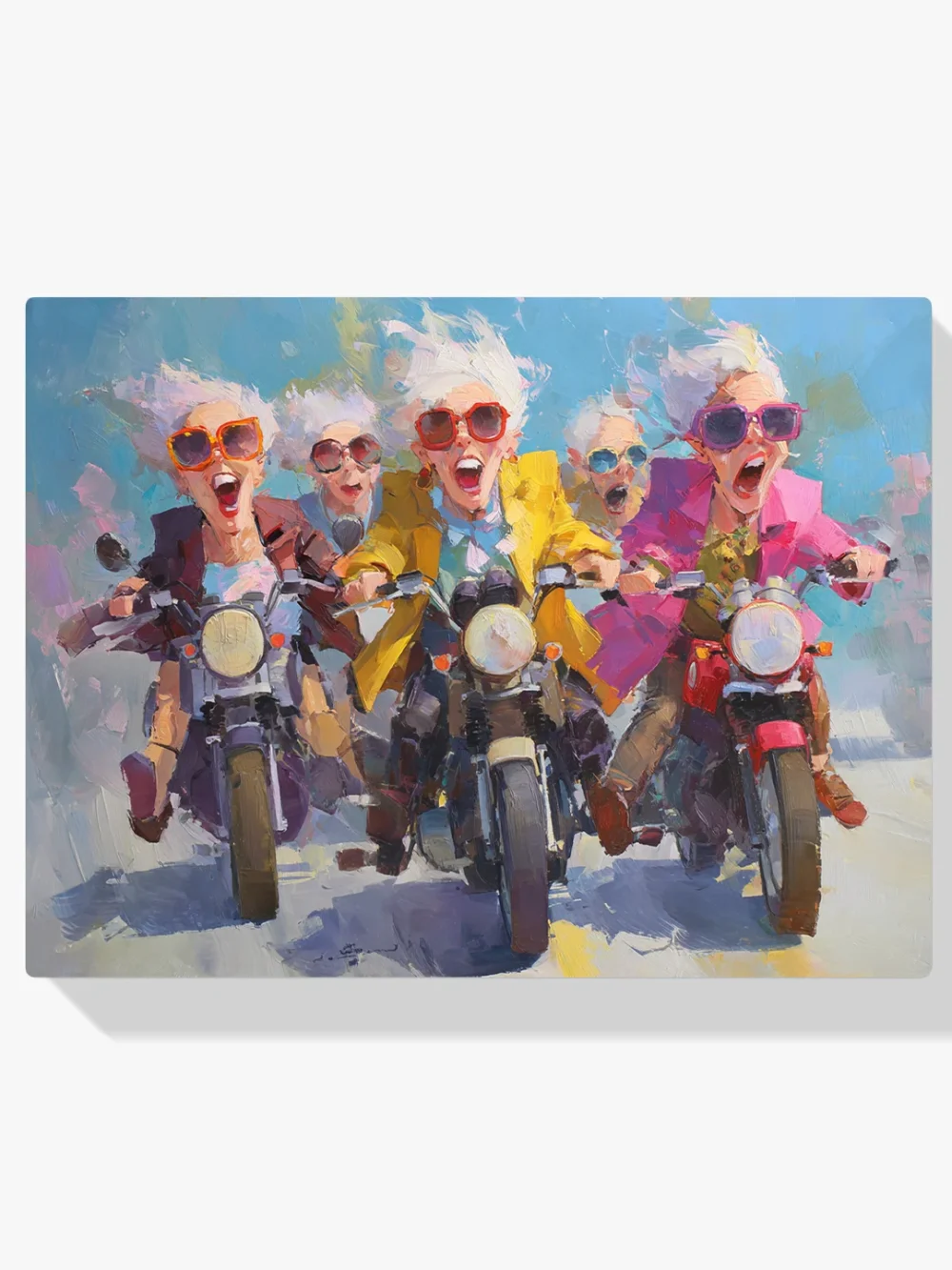 Pintar por números Señoras alegres en moto