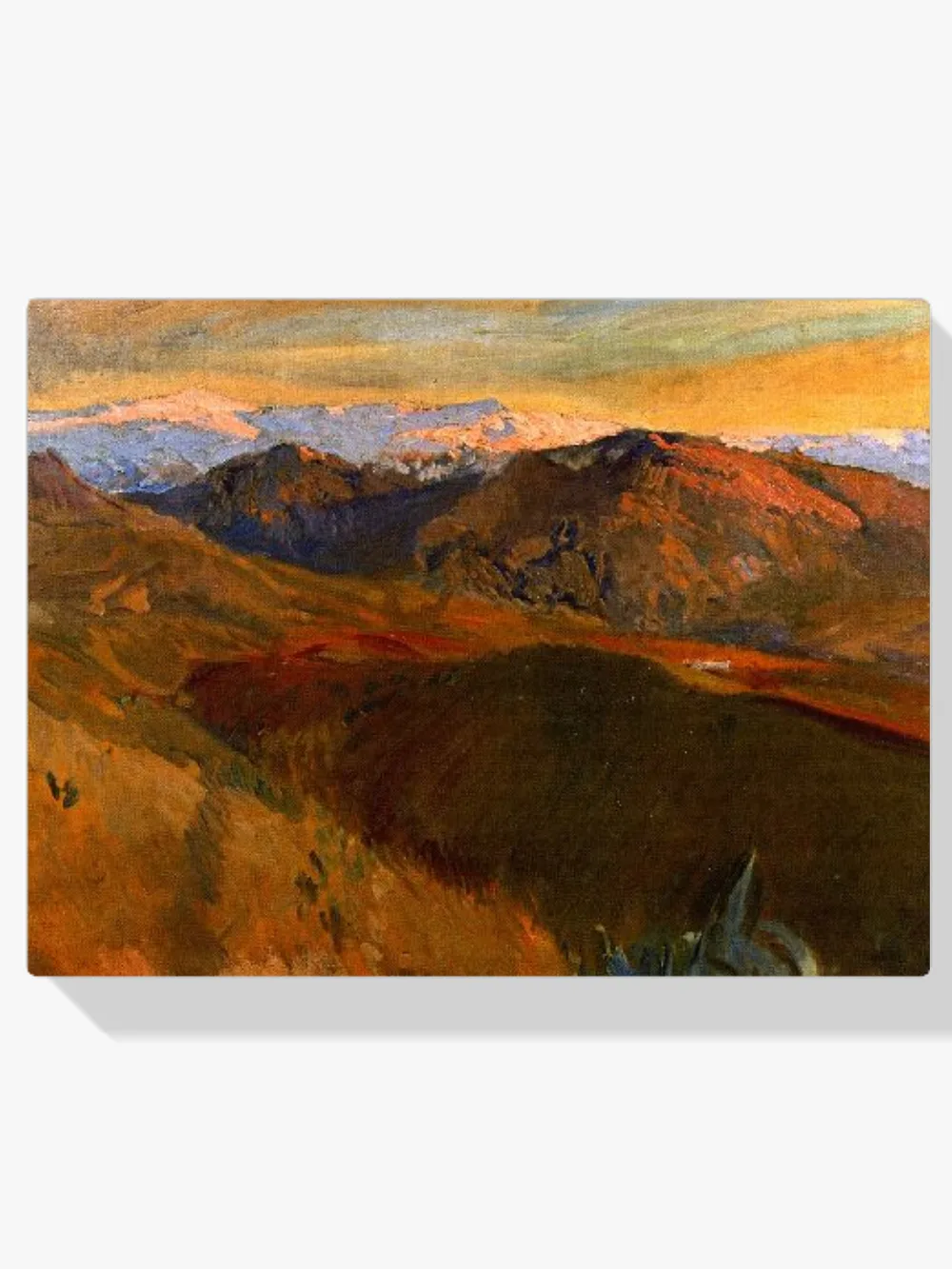 Pintar por números Sierra Nevada desde el cementerio, Granada