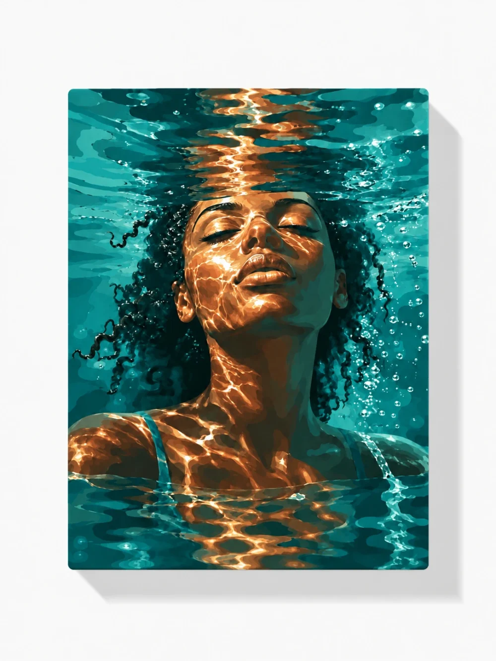 Pintar por números Silencio dorado bajo el agua