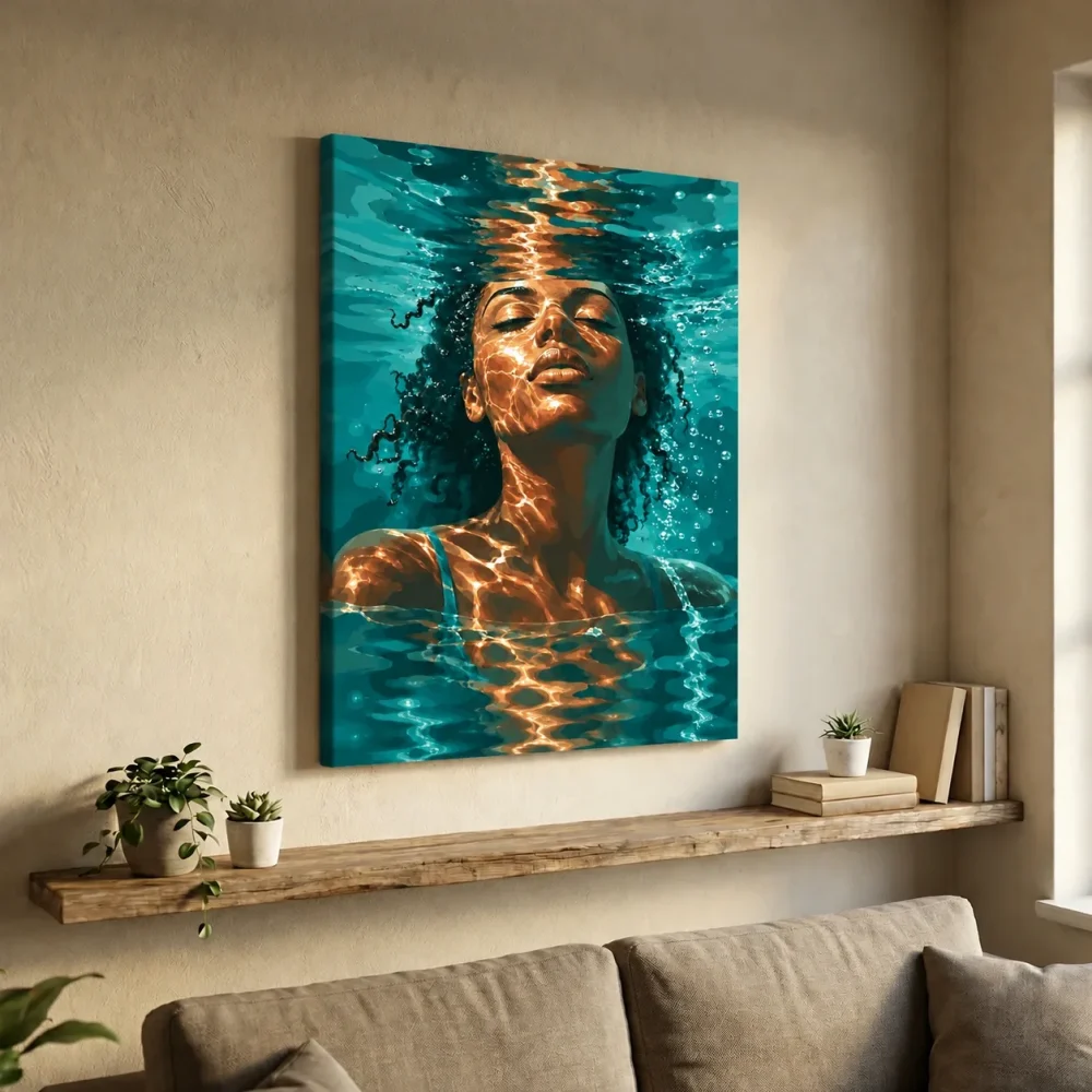 Pintar por números Silencio dorado bajo el agua – foto 3