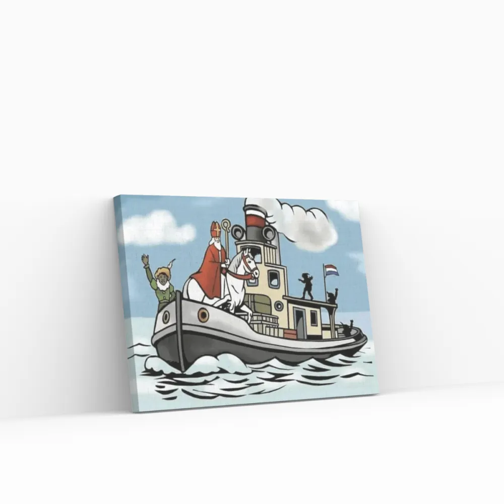 Pintar por números Sinterklaas llega en barco
