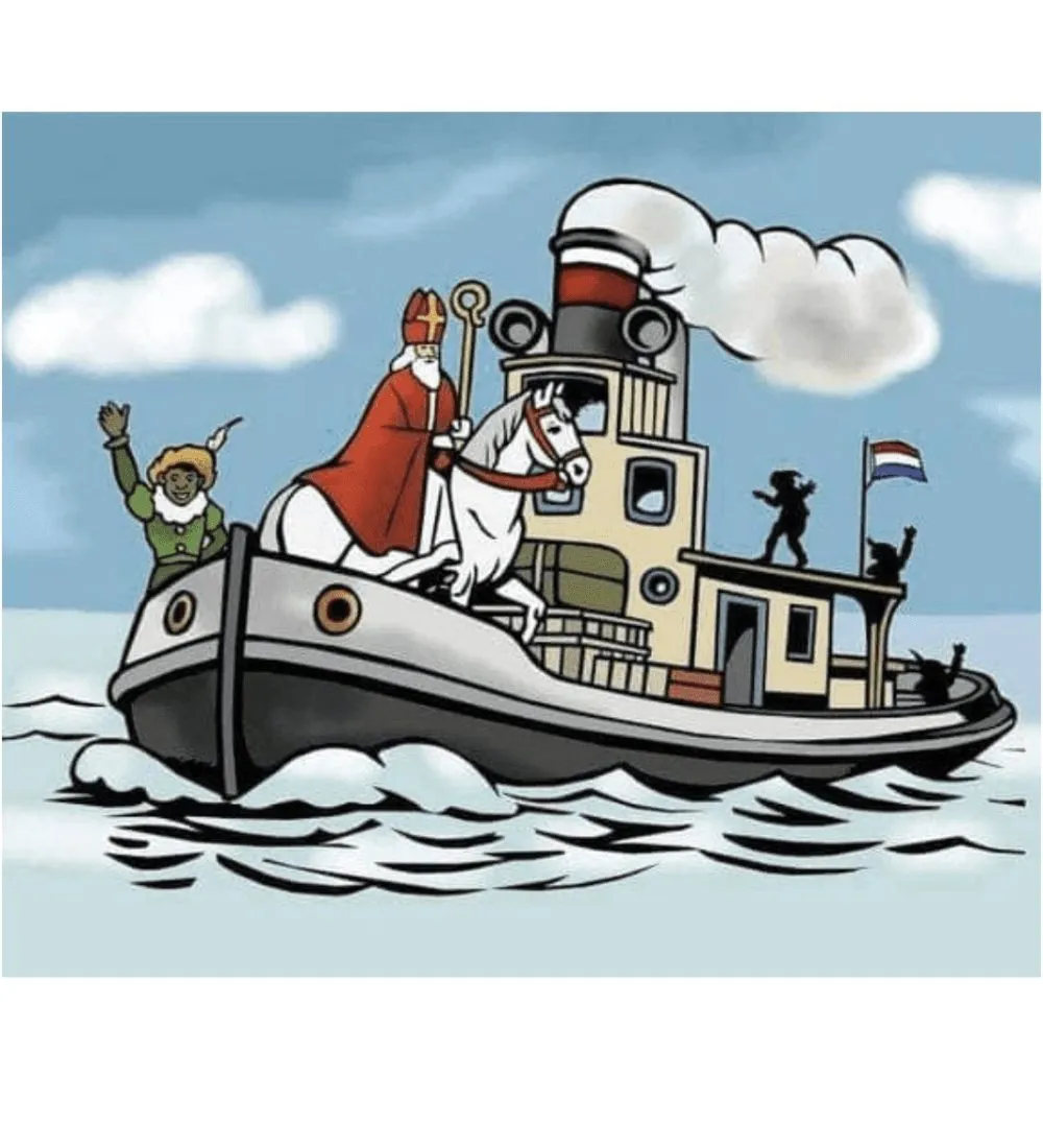 Pintar por números Sinterklaas llega en barco – foto 2