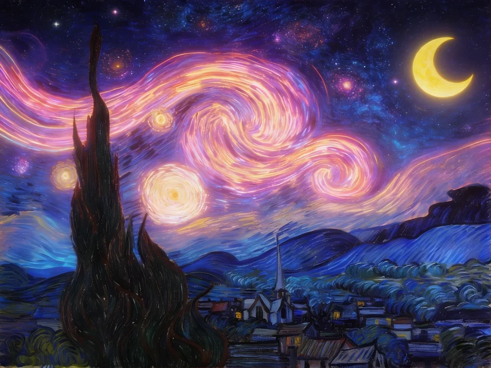Pintar por números Sueño de noche estrellada – foto 2