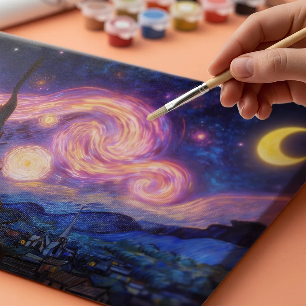 Pintar por números Sueño de noche estrellada – foto 4