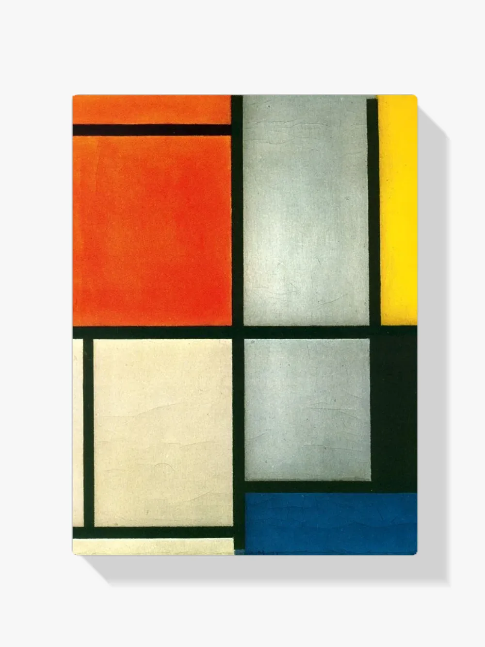 Pintar por números Tableau 3 con naranja rojizo, amarillo, negro, azul y gris