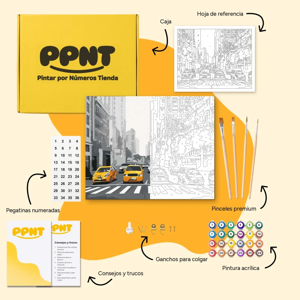 Pintar por Números - Taxi en Nueva York
