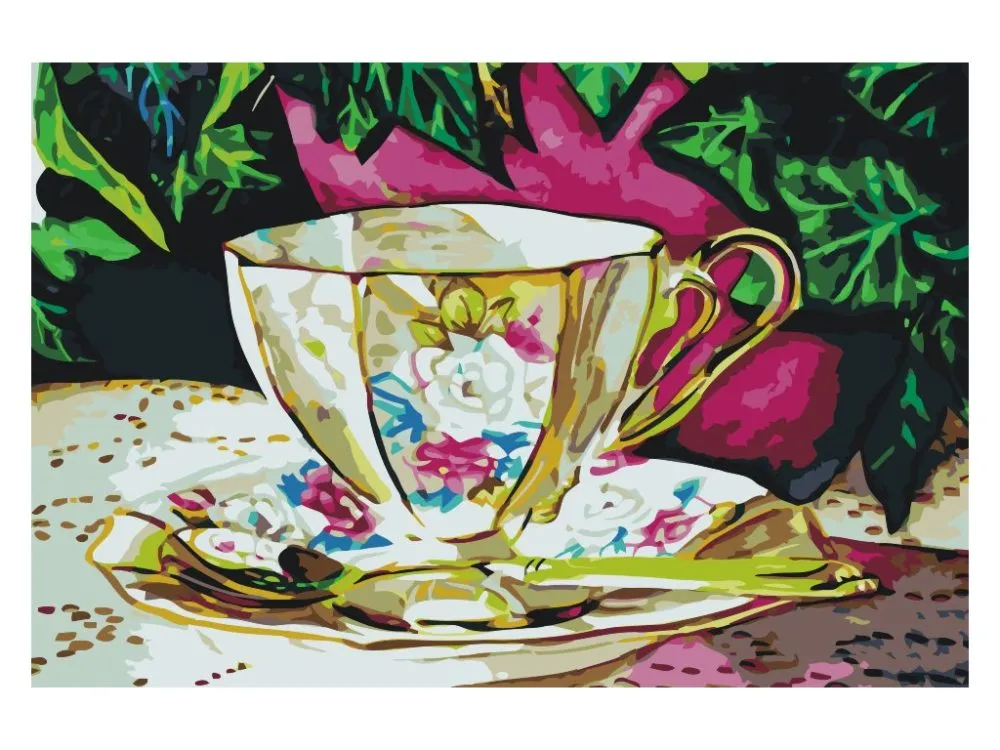 Pintar por números Taza de cerámica pintada – foto 2