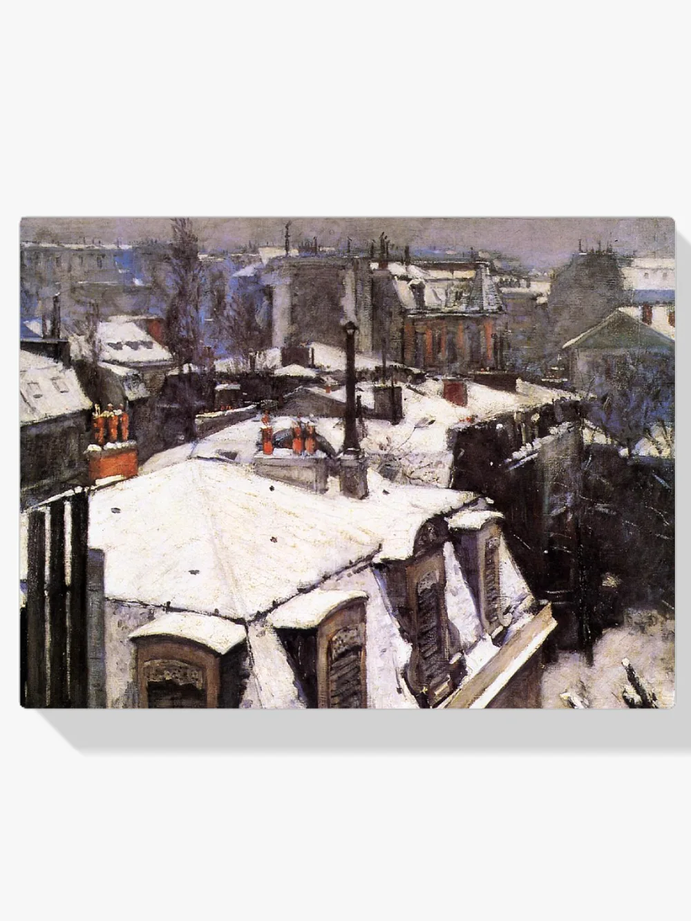 Pintar por números Tejados bajo la nieve
