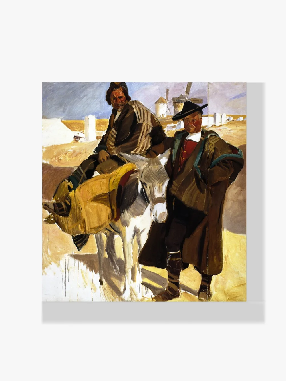 Pintar por números Tipos de La Mancha, el burro blanco
