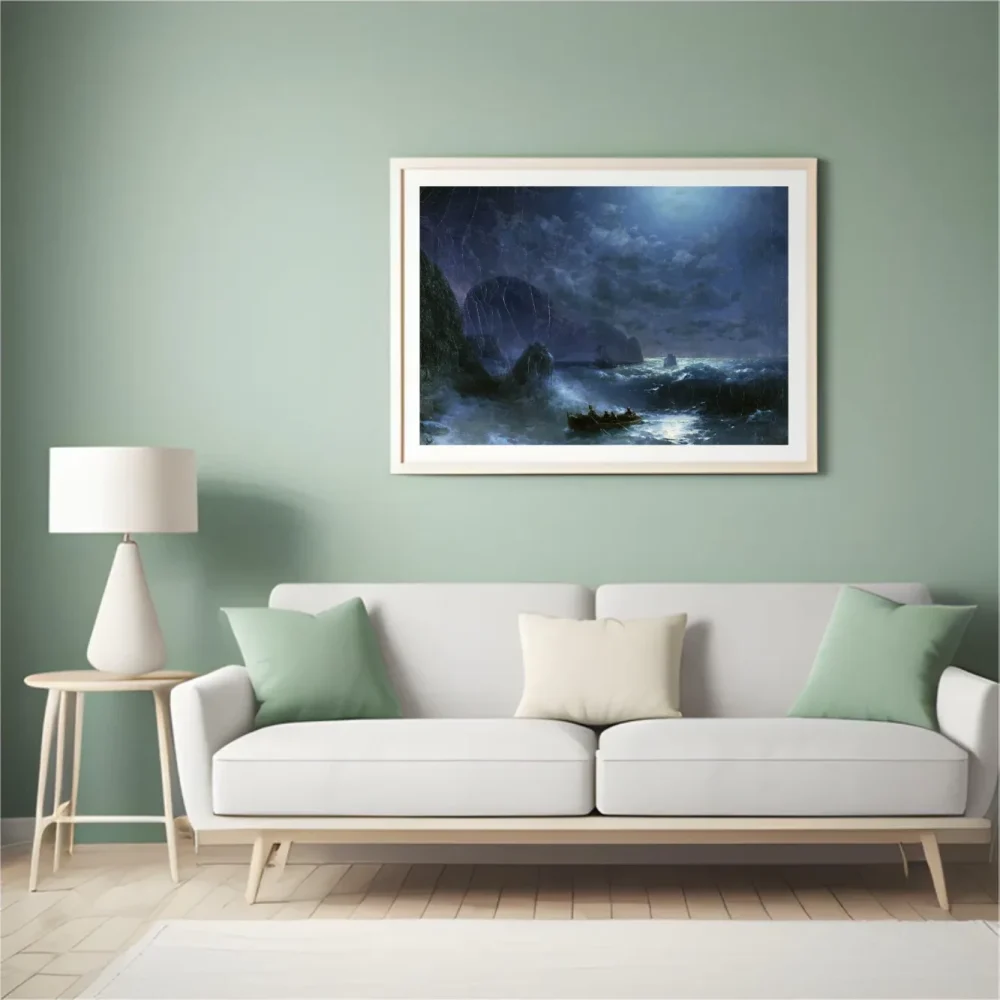 Pintar por números Tormenta en el mar de noche – foto 4