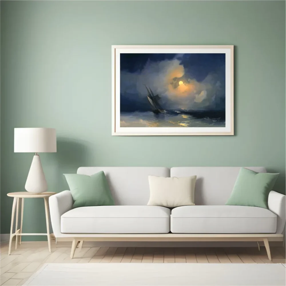 Pintar por números Tormenta nocturna en el mar – foto 4