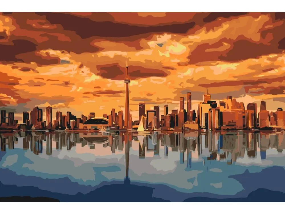 Pintar por números Toronto al anochecer – foto 2